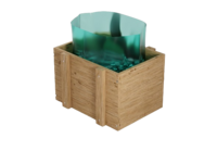 VCI-Kastenhaube in grün in einer Holzkiste